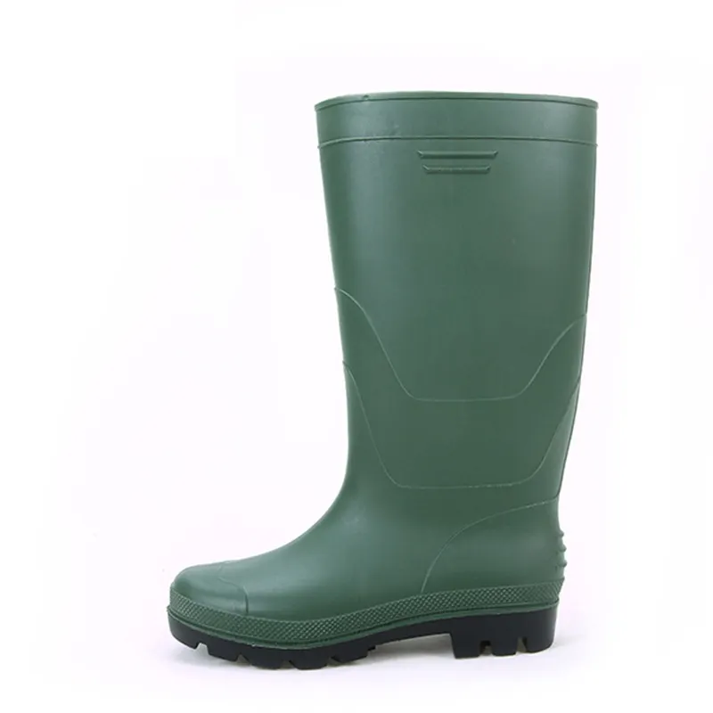 Verde Superiore di colore stivali da pioggia IN PVC, Impermeabile Giardino della fattoria stivali da lavoro