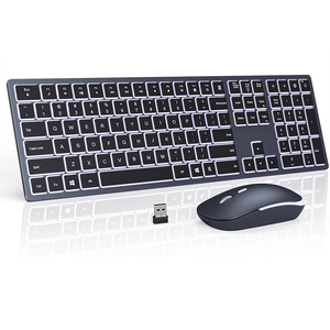 2,4G inalámbrico LED retroiluminado inalámbrico teclado y ratón Combo recargable Oficina silencioso teclado y ratón conjunto - Product Image 1