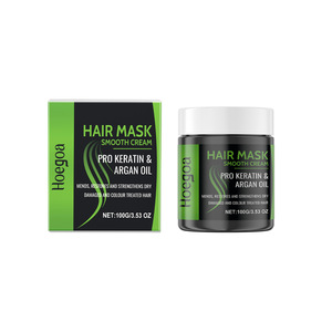 Hoegoa saç maskesi pürüzsüz krem PRO KERATIN & ARGAN yağı MENDS, geri yükler ve DRYDAMAGED ve renk tedavi saç güçlendirir - Product Image 1