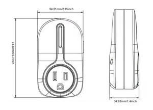 US Digital 120V Wireless Remote <strong>Control</strong> Plug <strong>Socket</strong> Outlet <strong>With</strong> Remote <strong>Control</strong> - Product Image 2