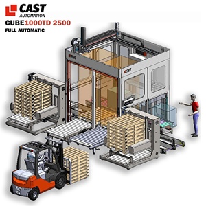 CUBE1000TD2500 Paletizador totalmente automático con sistema de carga y descarga Caja metálica para embalaje de alimentos/productos cosméticos - Product Image 1