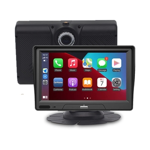 Monitor de navegación GPS CarPlay inalámbrico de 7 pulgadas, reproductor de coche Android, almacenamiento de tarjeta TF de 256G, cámara de respaldo impermeable, DVR de visión trasera - Product Image 1