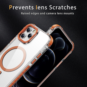 Original Quality Silicone Magnetic <strong>Mag</strong> Clear Phone Back Cover <strong>Safe</strong> Cases for iPhone 16 14 15 13 Pro Max Mobile Phones