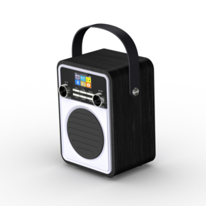 Tragbares Vintage-Radio mit DAB DAB FM-Uhr | USB/AUX, Kopfhörer anschluss, Sleep-Timer, Fernbedienung, 80 Presets - Product Image 1