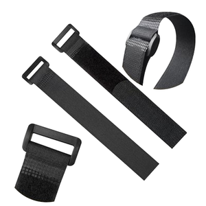 Correa de nailon de sujeción con hebilla, correas de seguridad de cable de gancho y bucle autoadhesivas reutilizables, correas de cincha ajustables - Product Image 1