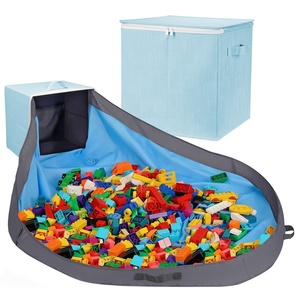 <strong>Cube</strong> Toy Storage Play Mat for Kids <strong>Stackable</strong> and Foldable Cubby Box Toy Organizers Storage Bins With Lid for Kidroom
