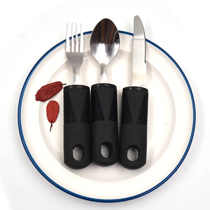 Wide Weighted Non-Slip Handles for Hand Tremors Arthritis <strong>Parkinson</strong> or Elderly Use Feeding for Elderly Adaptive Utensils - Product Image 4