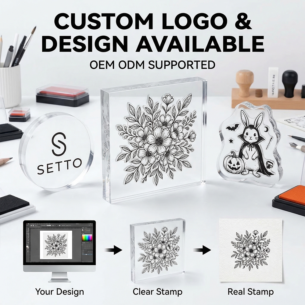 Sello de silicona transparente personalizable