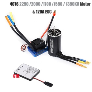 4076 2250KV 2000KV 1700KV 1550KVセンサーレスブラシレスモーター120AESC LEDプログラミングカードコンボセット1/8 RCカートラック用