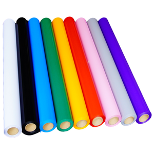 無料サンプル1.06*50m PETカラフルな粘着ビニールロール光沢表面彫刻機用 - Product Image 1