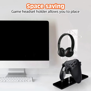 Soporte de auriculares de tres capas Ps5 almacenamiento utilizado almacenamiento computadora de escritorio de soporte de controlador de juego Acrílico - Product Image 3