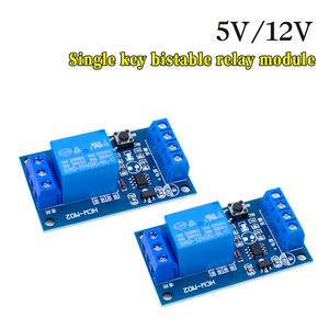 5V 12V Single Bond Button Bistabiles Relais modul Modifizierter Auto-Start-und Stopp-Selbstsicher ungs schalter Ein Schlüssel