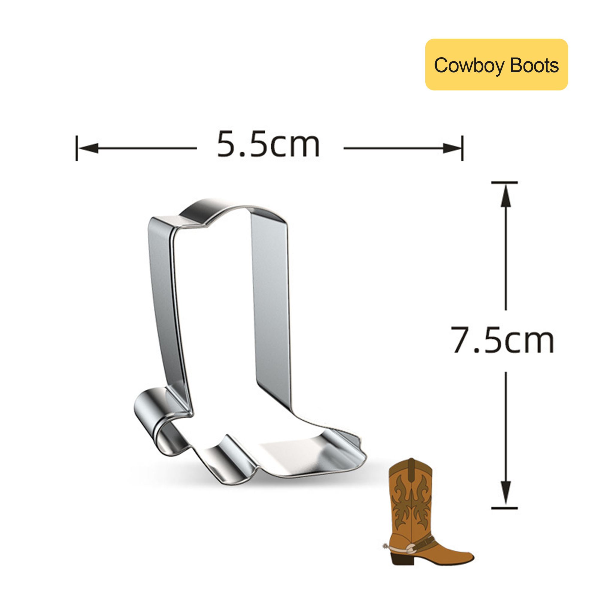Cowboy boots-silver