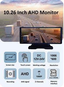 10.26 Inch Wireless Monitor Car Carplay Touch Screen <strong>Display</strong> Black Box GPS Navigation Android Auto DVR Camera 4K Dash Cam - Product Image 3