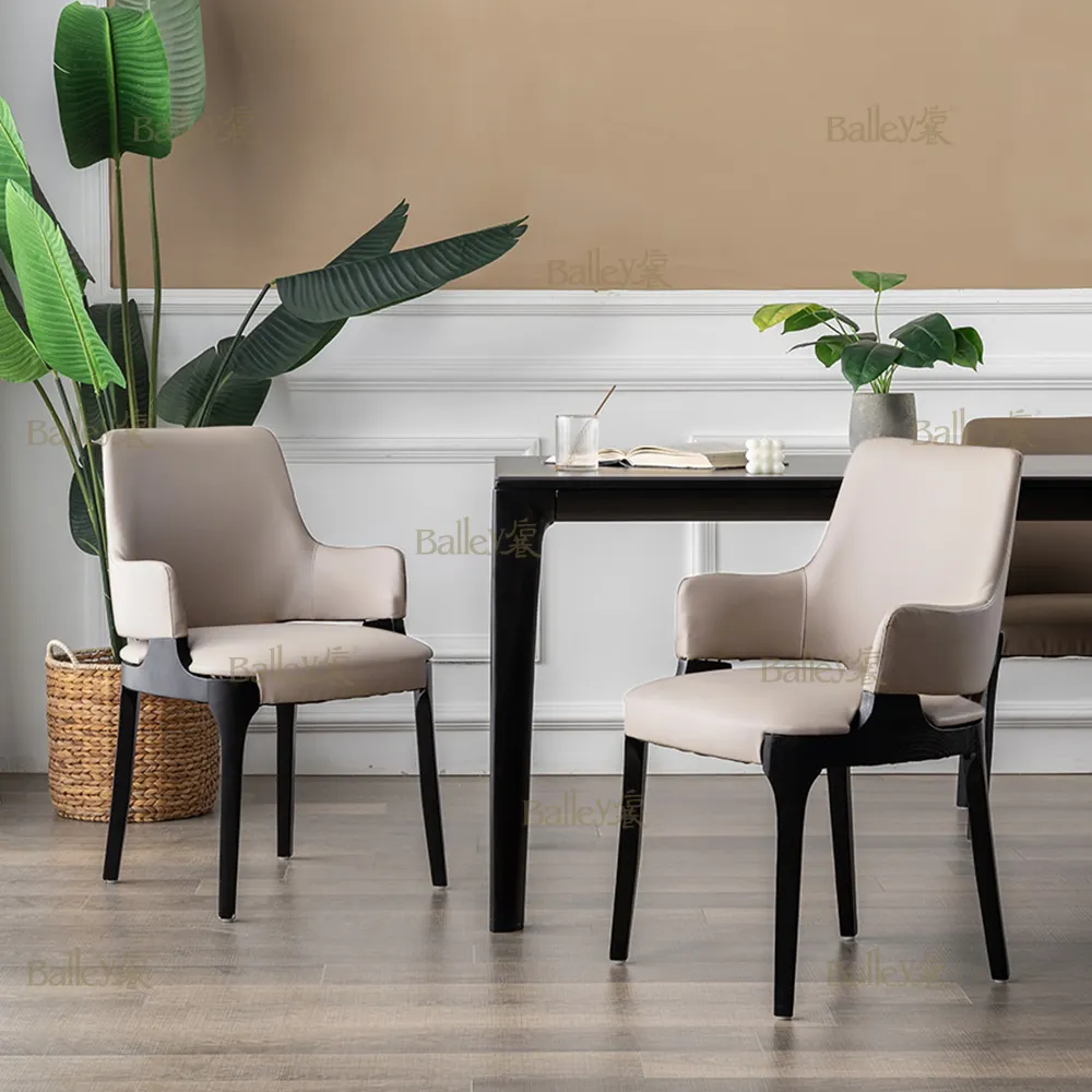 Sedie da pranzo moderne nordiche stile minimalista poltrona durevole struttura in legno massello di alta qualità confortevole
