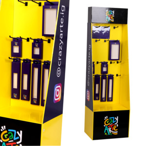 Custom Cardboard Mobile Phone Accessories for Retail Advertising Promotion <strong>Paper</strong> Make up Floor <strong>Hook</strong> <strong>Display</strong> <strong>Stand</strong> - Product Image 3