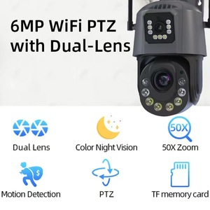 工場8MP4K屋外ワイヤレスソーラーCctv4gWifiセキュリティカメラ36x50Xズーム広角デュアルレンズソーラーカメラ農場用