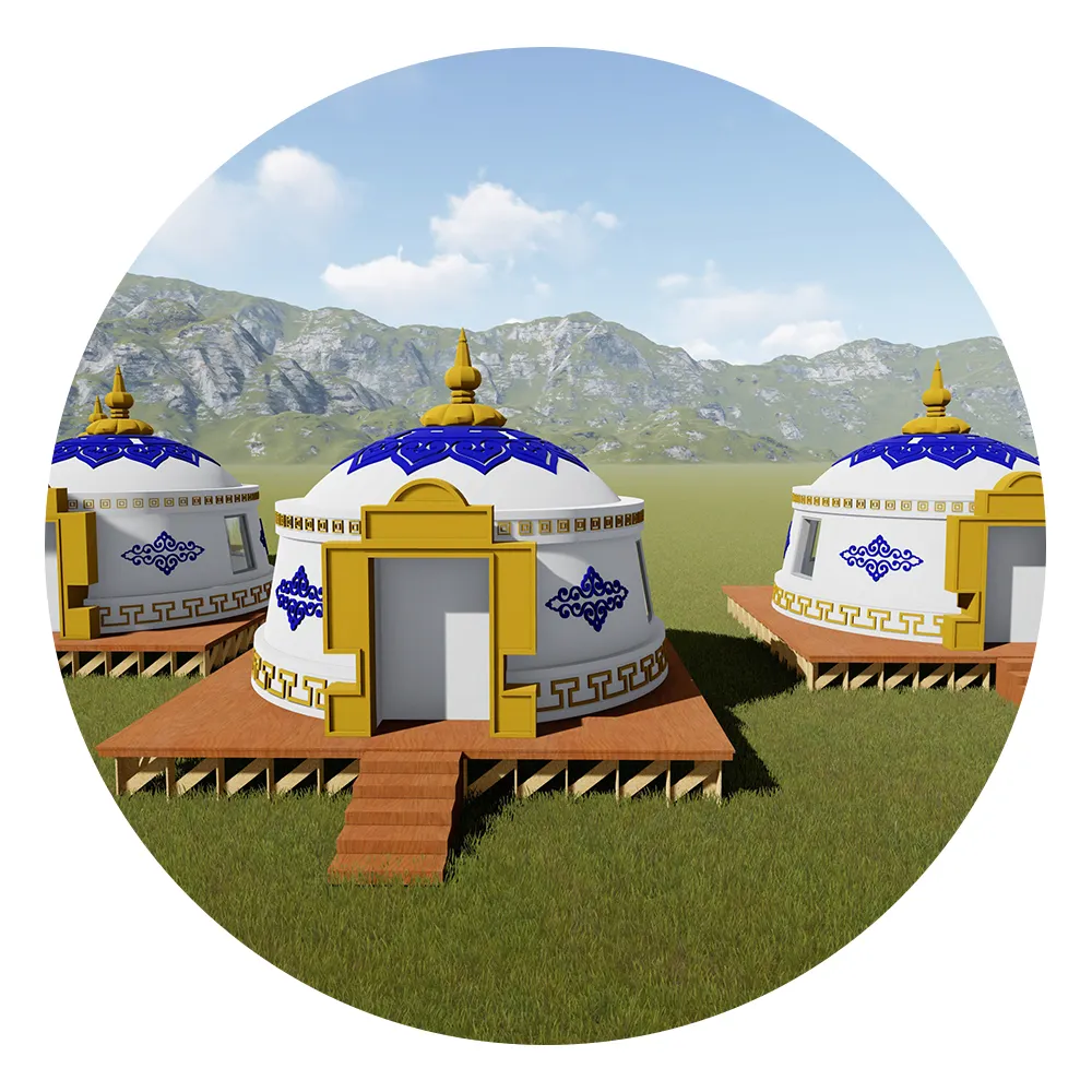 Casa de Campo mongola personalizada, paisaje de yurta, Parque Ecológico, yurta, Siameses, Hotel