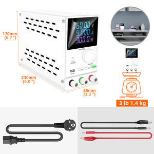 NICE-POWER SPPS-A605D白色60V 5A开关数字调节器高精度LED台式可变电流直流电源