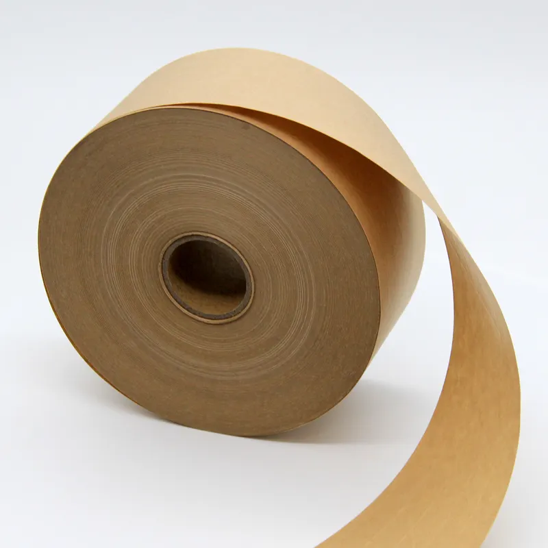 Water Activated Gummed Reinforced Kraft Paper Tape Self Adhesive Kraft Paper Tape Packing Tape