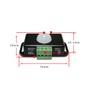 Rendimiento DC 12V 24V 8A Sensor de movimiento PIR ajustable automático Módulo de interruptor de detector infrarrojo IR para lámpara de luz de tira LED - Product Image 4