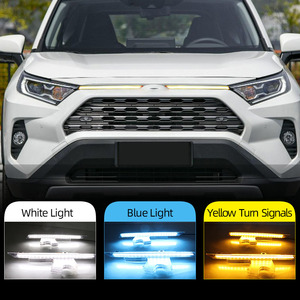 <span class=keywords><strong>LED</strong></span> תאורת יום לטויוטה RAV4 2019 2020 2021 2022 2023 מכסה אוורור מנוע מנוע לרכב קישוט DRL מנורת איתות