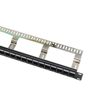 工厂供应24 STP端口Cat5e cat 6 Cat6a cat7 cat6配线架stp 24端口配线架