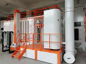 Werks-Direkt verkauf Industrielle Verwendung PP-Platten-Pulverbeschichtungs-Spritz kabine mit Motorhärtungs-Trockenofen-Kern komponenten enthalten - Product Image 3