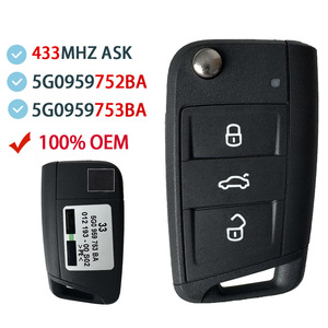 Orijinal 5G0959753BA 5g095975skoda VW Golf 7 için Skoda Octavia için A7 yarım anahtarsız 434MHz MQB48 uzaktan Fob araba anahtarı - Product Image 2