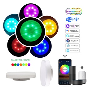 Akıllı ampuller WiFi LED GX53 Alexa ve Google ev değiştirme halojen kısılabilir RGBW 8W kabine altında gömme Downlight ile çalışmak - Product Image 5