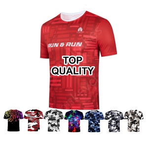 Koşu spor süblimasyon özel Logo ışığı kişiselleştirilmiş nefes ucuz baskılı yüceltilmiş özel t shirt maraton koşu - Product Image 1