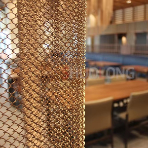 Trang Trí Nhôm Màn Rèm Chuỗi Liên Kết Kim Loại Dệt Kim Loại Lưới Rèm Kim Loại Vải - Product Image 1
