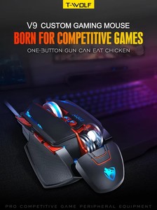 T-WOLF V9コンピュータマウス8D EスポーツライトRGB PC有線マクロプログラミングゲームゲーム用 - Product Image 2