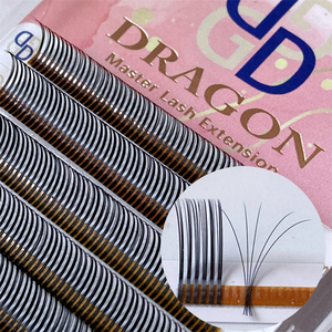 DRAGON 5D Flora Eyelash Wet Look Eyelashes 0.07 C D Premade Spike <strong>Lash</strong> Natural Soft Wet Look <strong>Lashes</strong> Easy Fan EyeLash Extensions - Product Image 3