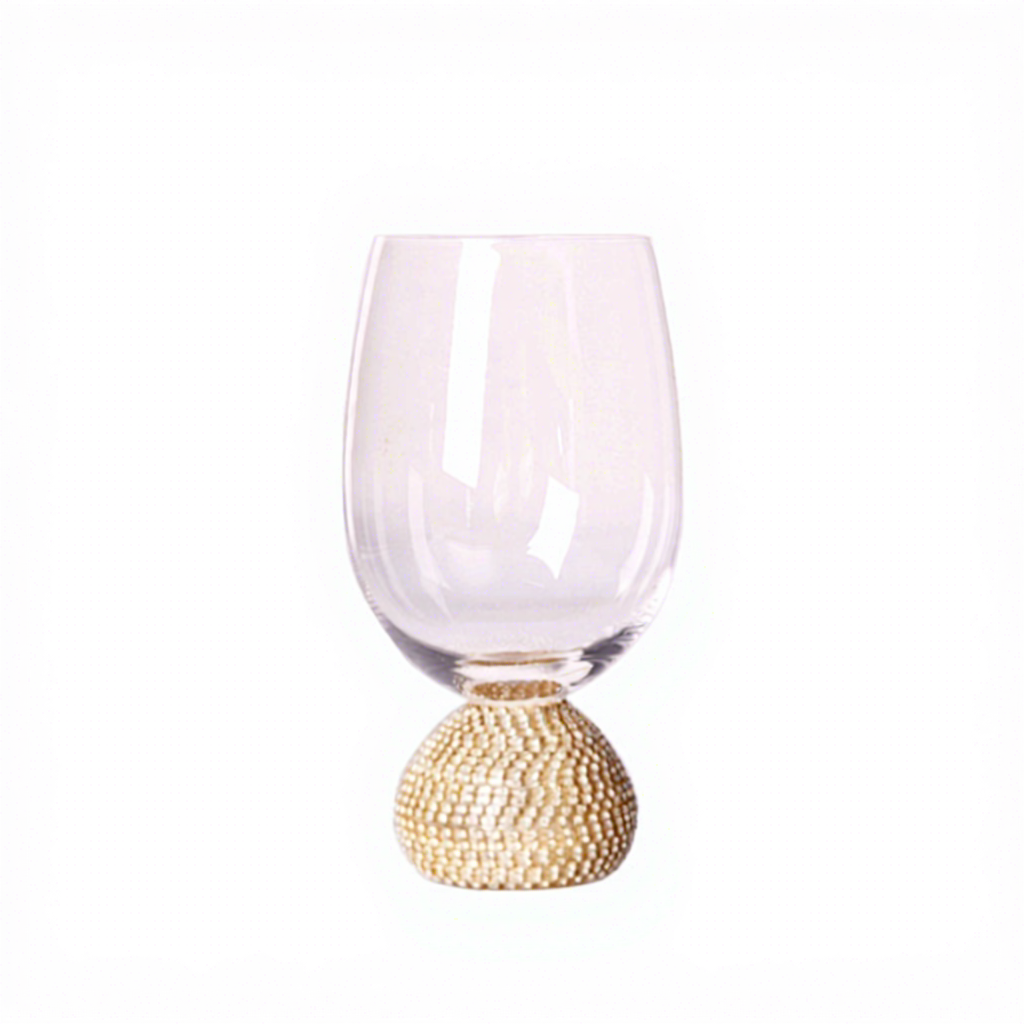 Verre à vin - diamant doré transparent