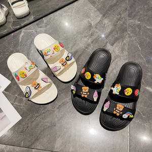 高品質の夏の屋外快適なソフトオープントゥスライドスリッパレディースかわいいスタイリッシュなデザインファッショナブルなトレンドビーチ<span class=keywords><strong>PVC</strong></span>/EVA