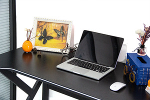 Mesa de juegos para ordenador, escritorio de oficina en forma de K, color negro - Product Image 6