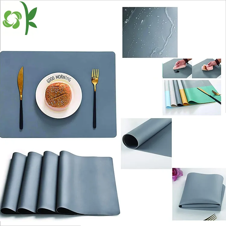 Tapete de mesa de silicone reutilizável OKSILICONE para crianças, tapete de jantar para cozinha, pastelaria, almofada para almofadas e rolos