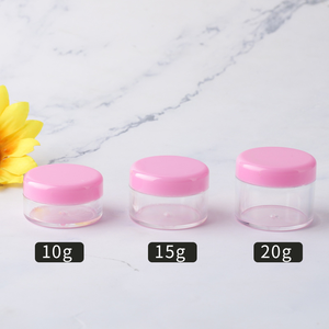 Großhandel PET Transparente Kunststoff behälter 3ml 5ml 10ml 20ml 30ml mit schwarzem Schraub deckel für Kosmetik lotionen Augen cremes