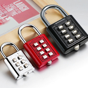 Anahtar kod kilidi metal alaşım anahtar kör kilit 8 haneli kombinasyon push button asma kilit - Product Image 6