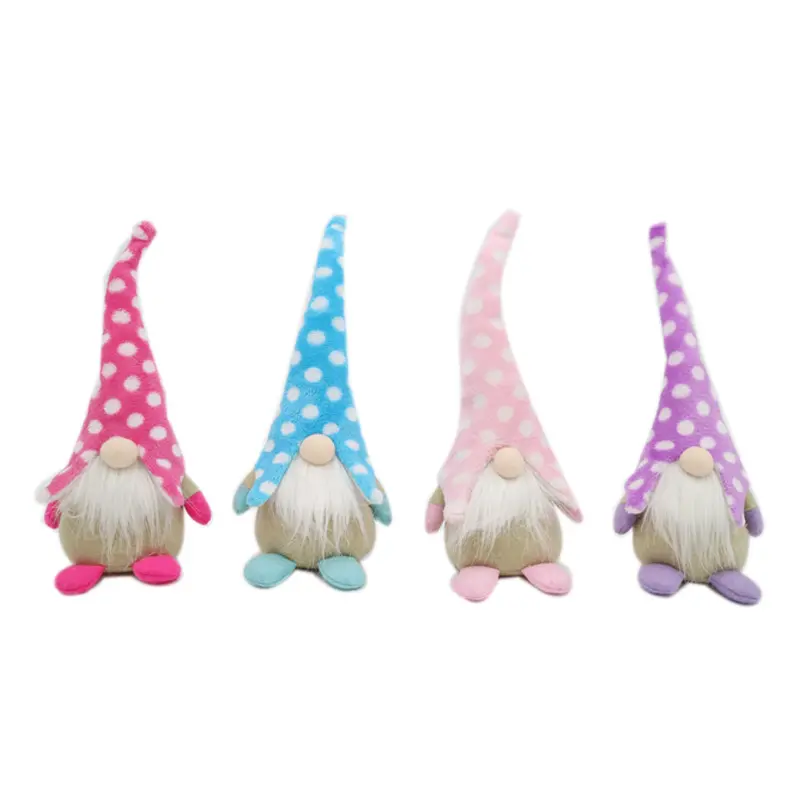 สุขสันต์วันอีสเตอร์ที่มีสีสันผ้าอีสเตอร์กระต่าย Gnome อีสเตอร์ตกแต่งกระต่าย Faceless ตุ๊กตาเครื่องประดับ