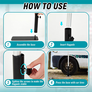 ขาตั้งเสาธงแบบพกพาปรับได้สำหรับงานหนักออกแบบโลโก้ได้ตามต้องการ - Product Image 3