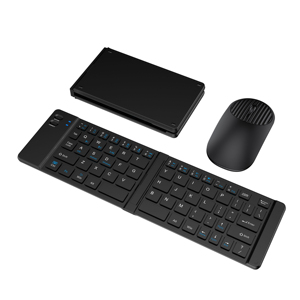 Combo de ratón de teclado inalámbrico de modo Dual Bluetooth plegable portátil 1600 DPI juego de ratón de teclado silencioso recargable para ordenador portátil - Product Image 1