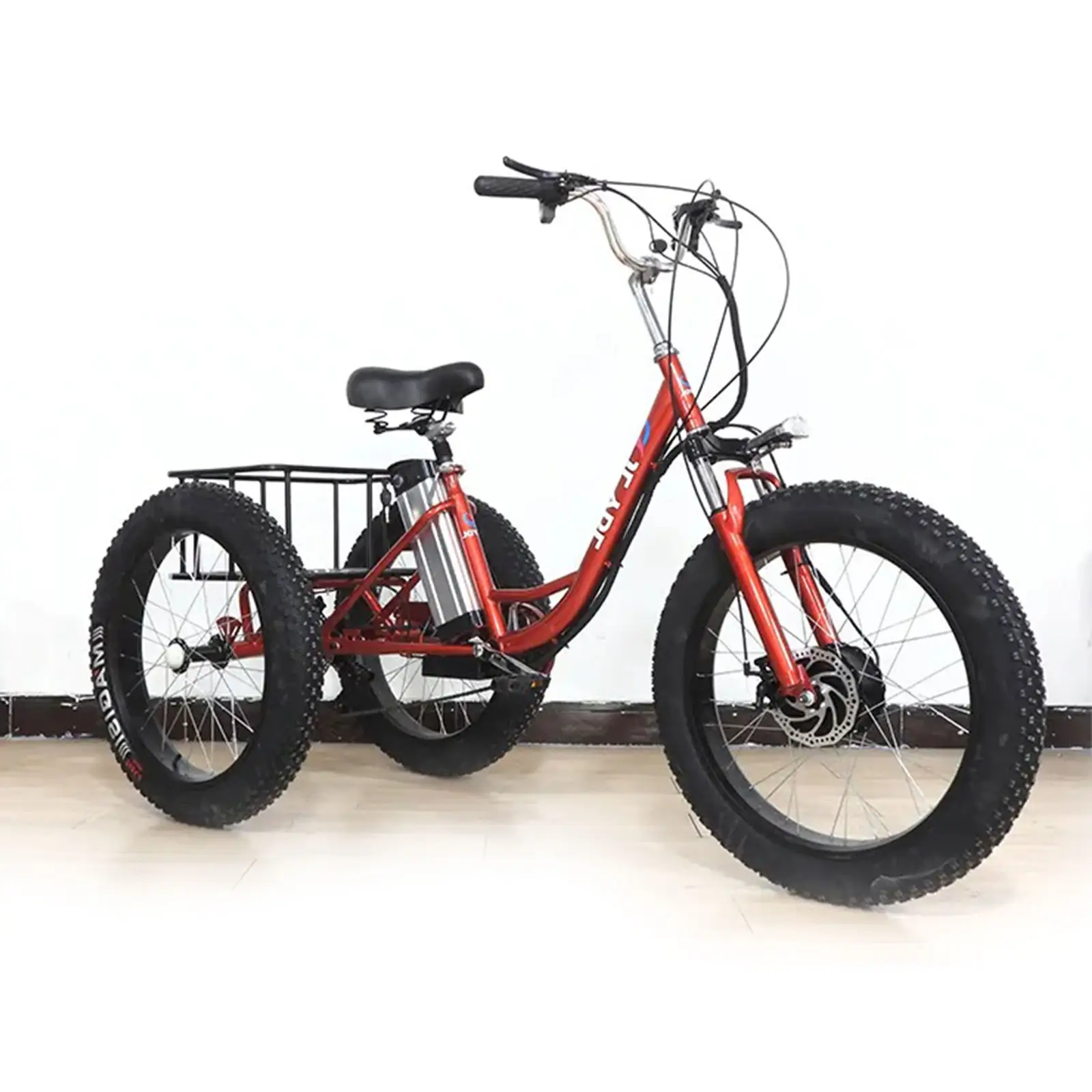 Bicicleta elétrica três rodas com bateria triciclo 36v 15ah, bicicleta elétrica 3 rodas triciclo