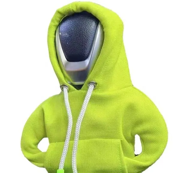 Toptan isı basın özel logo araba vites kapağı hoodie araba vites topuzu hoodie araba giysileri için evrensel Hoodie