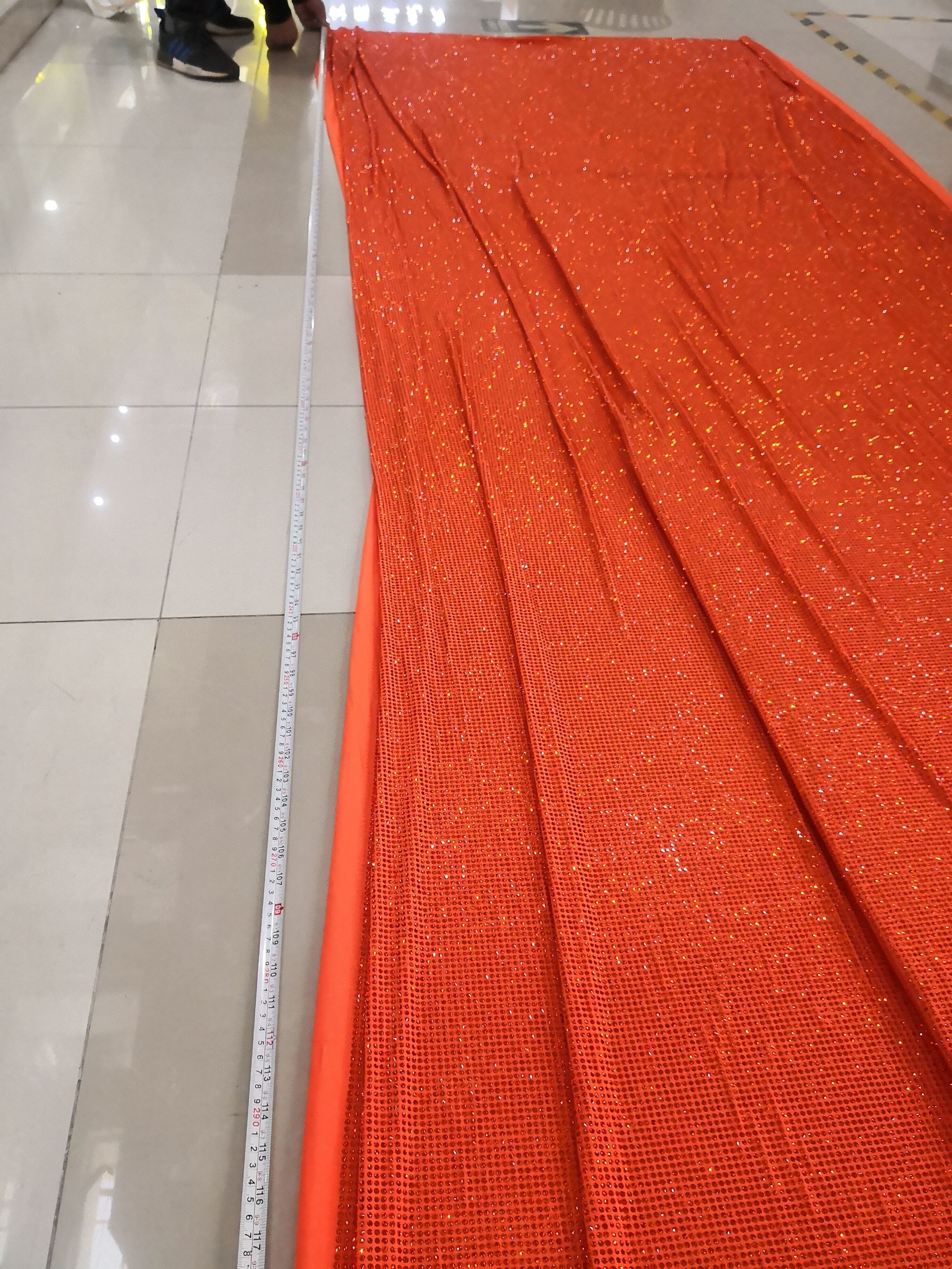 orange fabric + orange stone