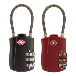 TSA 527 özel şifre asma kilit çelik kablo ile paslanmaz seyahat bagaj bavul küçük boyutu için 3 basamak güvenlik seyahat kilidi - Product Image 4