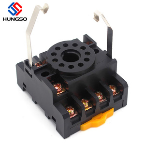 คุณภาพดี DIN RAIL การติดตั้ง MK2P MK3P รีเลย์ฐาน,PF083A PF113A ซ็อกเก็ตรีเลย์ - Product Image 3