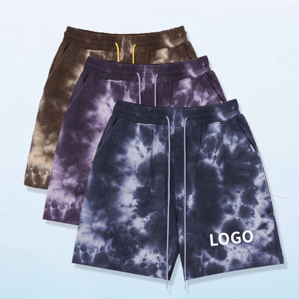 Brown custom Men Tie Dye Shorts