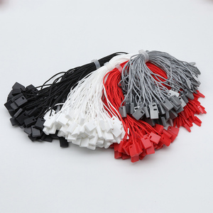 Wholesale Garment Snap Lock Hang <strong>Tag</strong> Rope <strong>Loop</strong> Custom Embossed Nylon Colorful Hang <strong>Tag</strong> Cord <strong>Plastic</strong> Seal <strong>String</strong>
